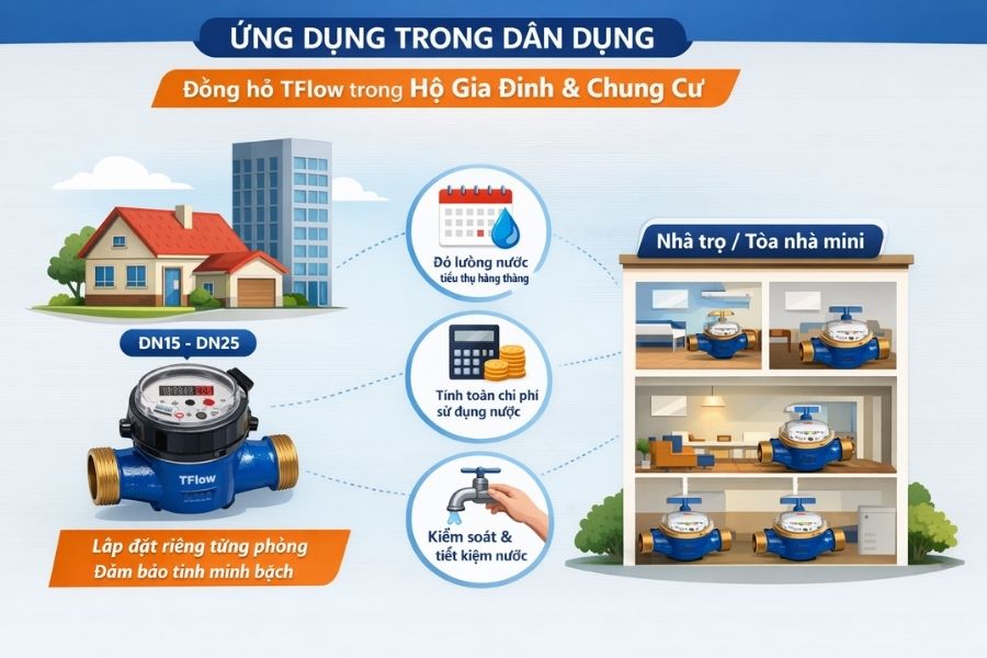 ứng dụng đồng hồ nước tflow